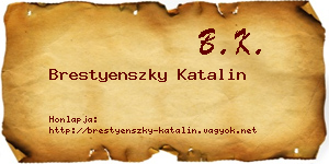 Brestyenszky Katalin névjegykártya